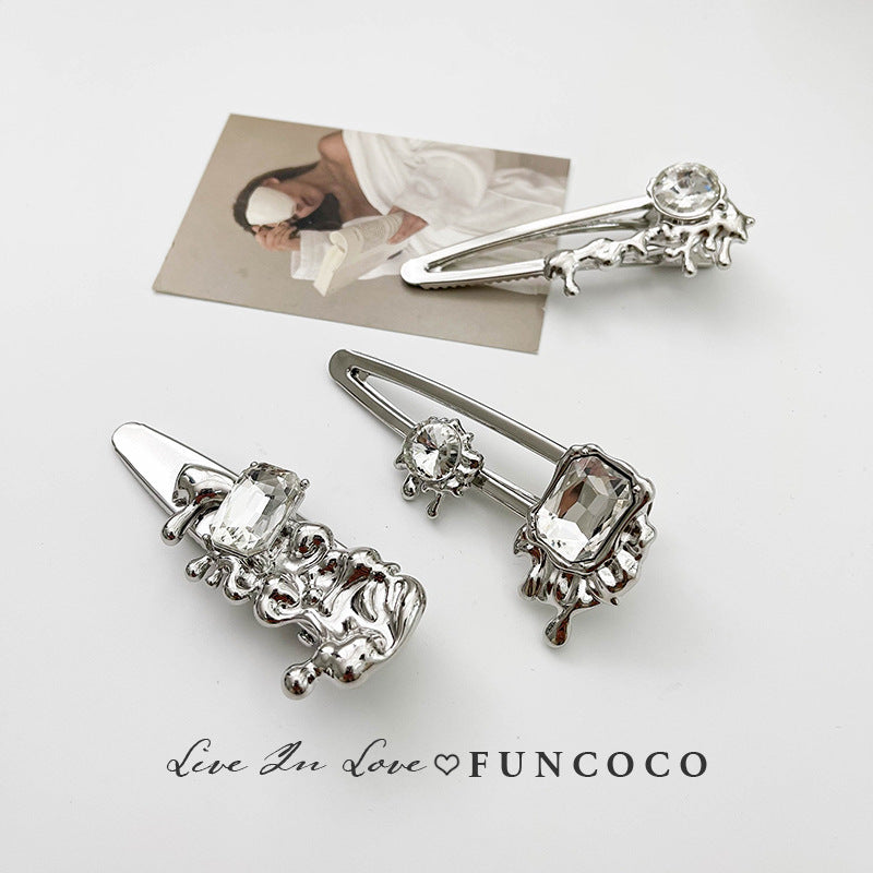 High-grade Crystal Side Clip Fringe Hairpin