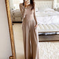 Neck Long Sleeve Two-piece Set Slim Suits