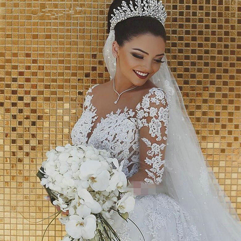 Classy Dress Sexy Deep Fishtail Lace Wedding Dresses