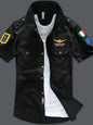 Men's Full Size Button Up Short Sleeve Shirt Plus Size