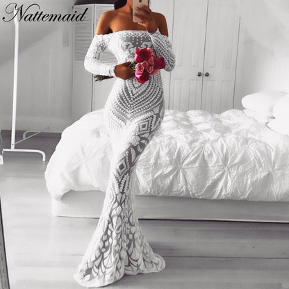 Women's Elegant Sequined Sexy Dress Banquet Dresses