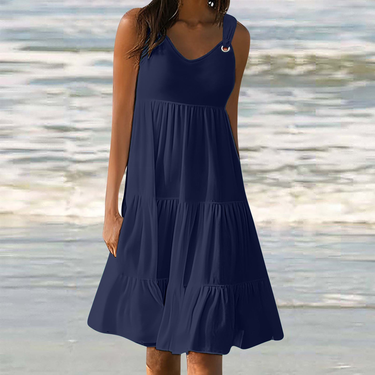 Casual Elegant Stitching Dress Women