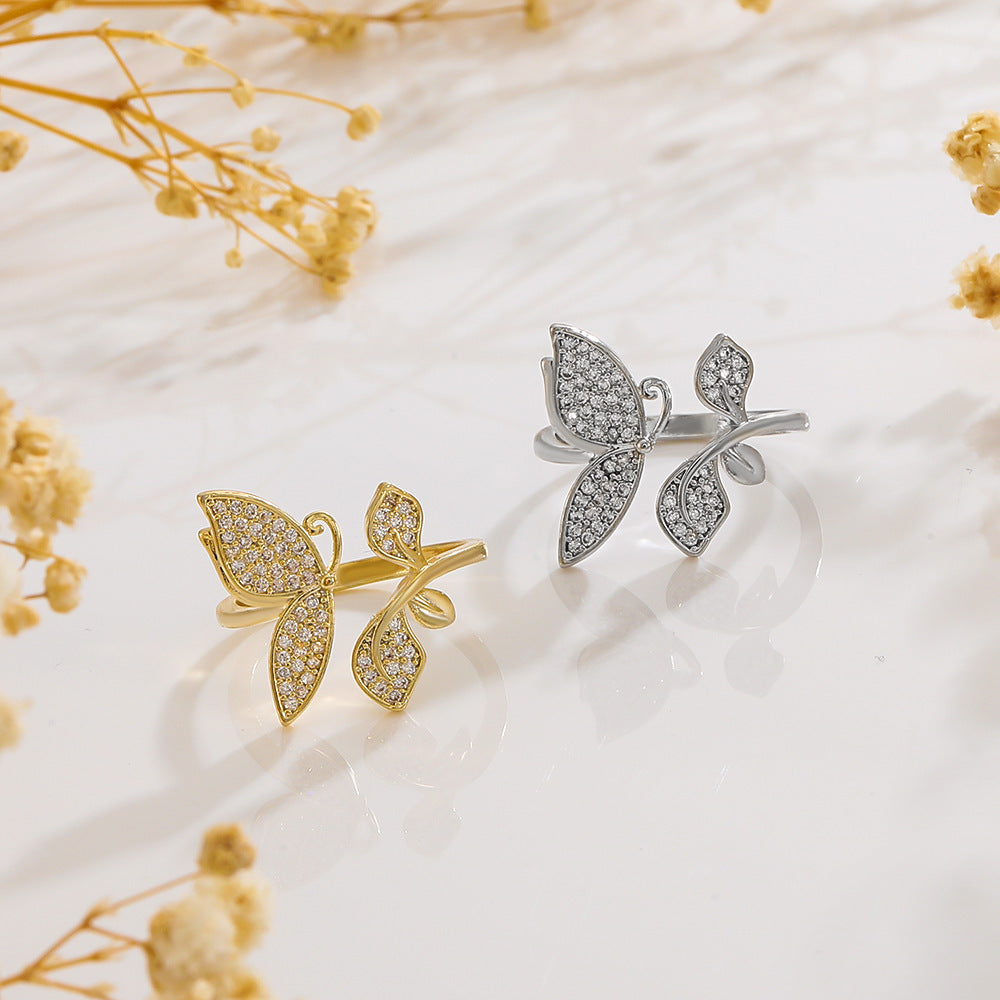 Ring Geometric Minority Diamond Light Luxury