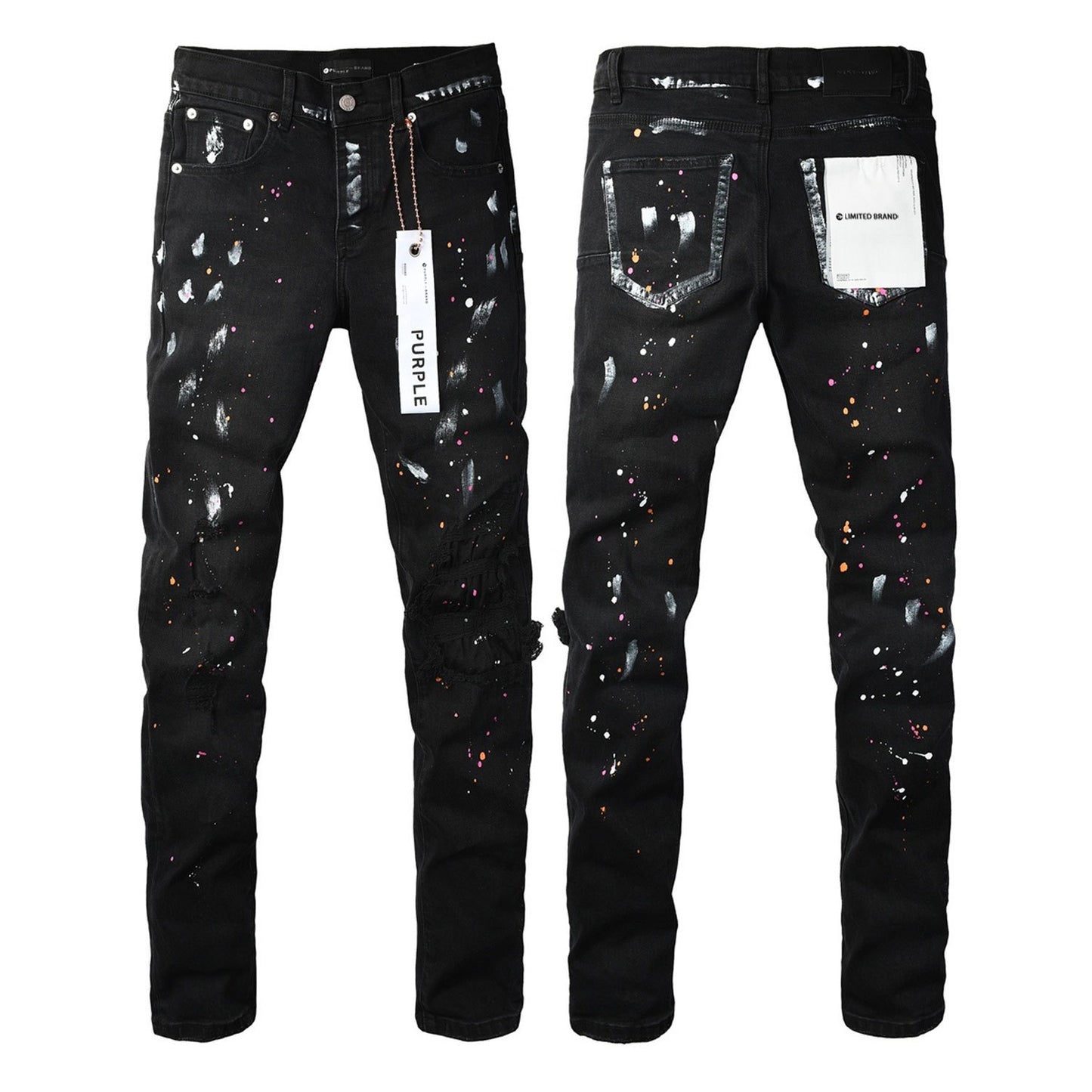Men's Fashionable Ripped Straight-Leg Pants
