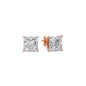 Princess-Cut Diamond Solitaire Stud Earrings [IGI Certified]
