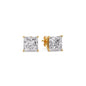 Princess-Cut Diamond Solitaire Stud Earrings [IGI Certified]