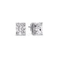 IGI Certified Basket Stud Earrings Set With Radiant Cut Diamonds