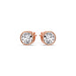 Bezel-Set Brilliant Round Diamond Solitaire Stud Earrings [IGI Certified]