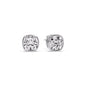 Cushion Diamond Bezel Set Solitaire Certified Stud Earrings