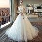 Trailing Dress Mori Style High Waist Wedding Dresses