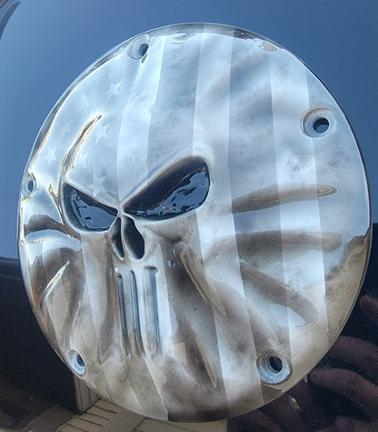 Punisher worn American Flag Harley derby cover