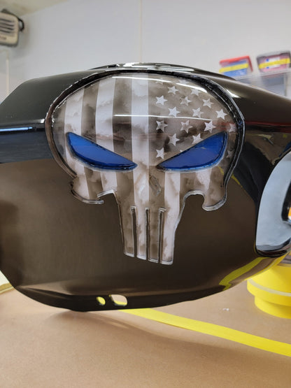 Custom recessed Punisher fairing road glide