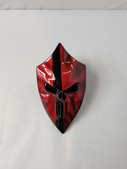 Punisher theme arrowhead shaped horn cover