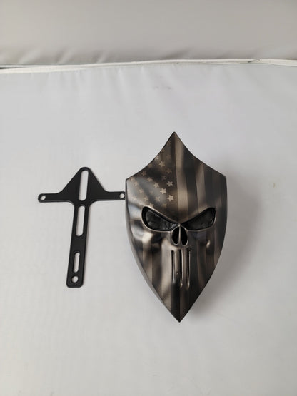 Indian Punisher bronze smoke flag horn cover denim finish