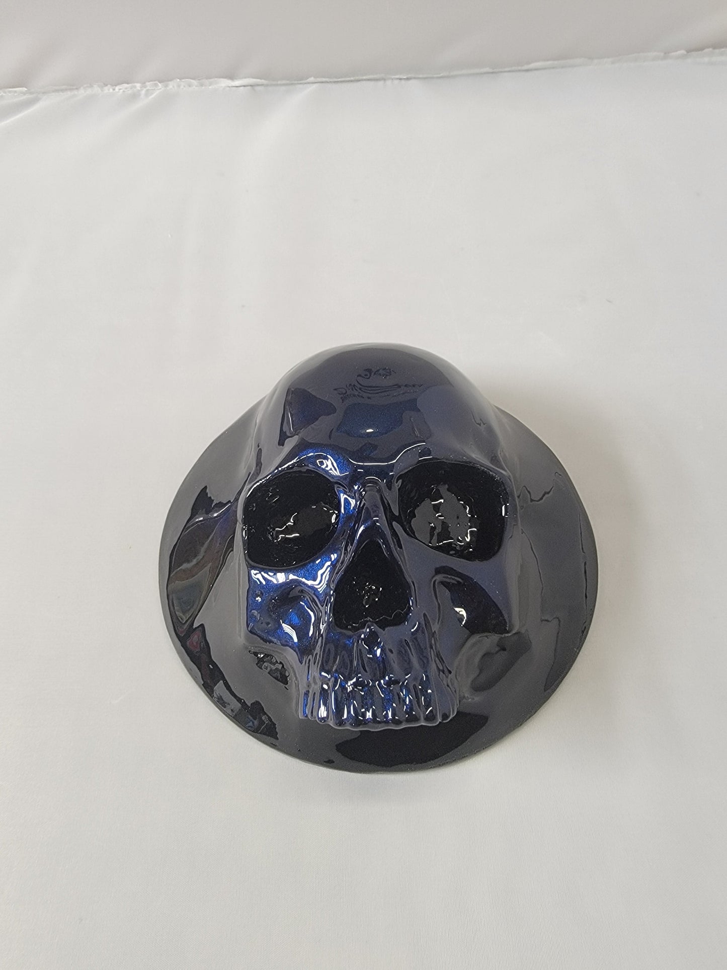 Ancient skull stretching through Honda Fury 14-21 derby cover