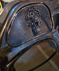 98-2024+ Road Glide 3D webbed Skull speakers grill covers set