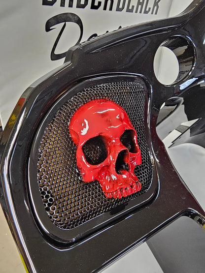 98-2024+ Road Glide 3D Ancient Skull speakers grill covers set