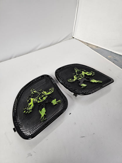 98-2024+ Road Glide 3D Hulk speakers grill covers set