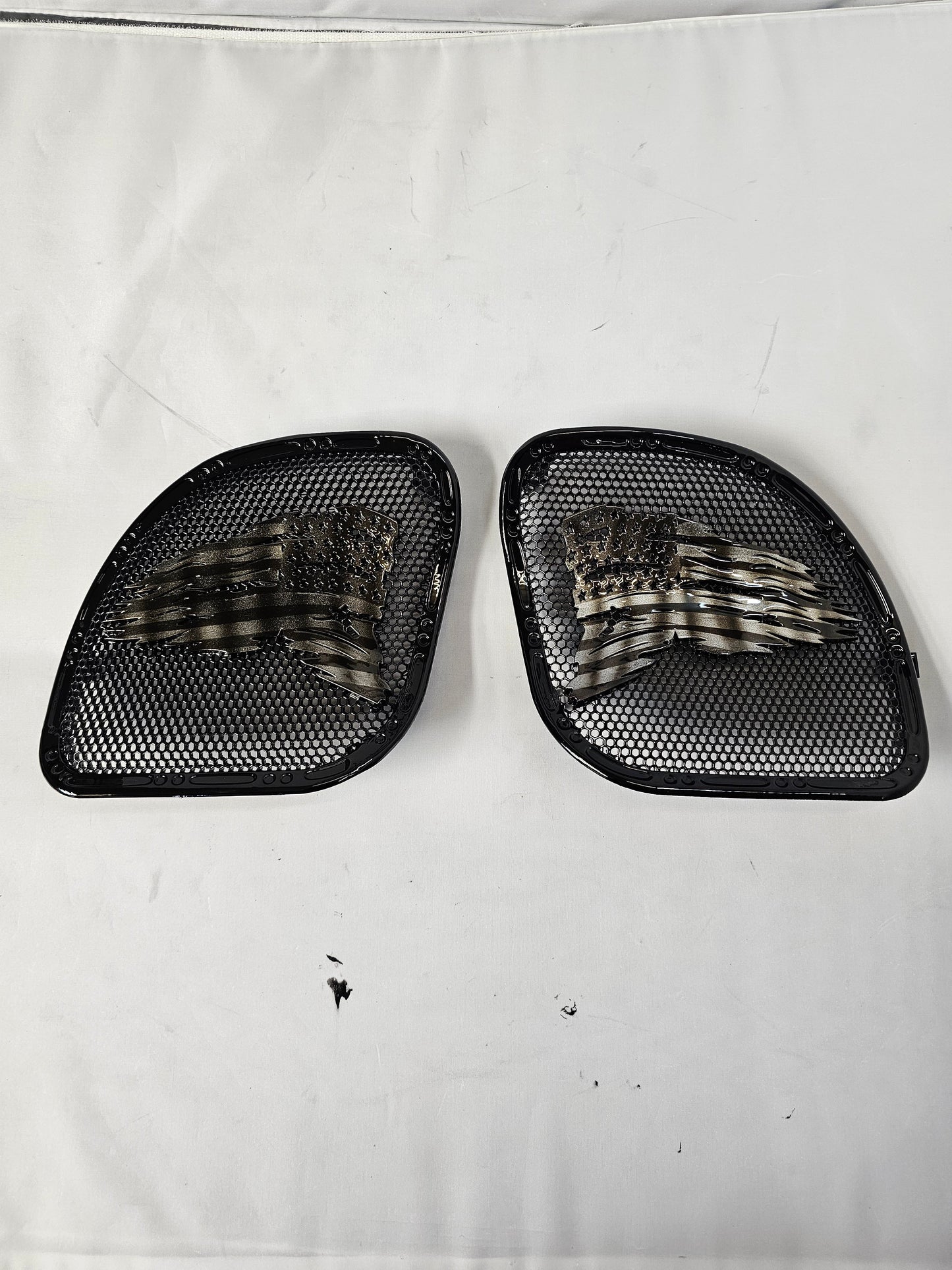 98-2024+ Road Glide 3D tattered flag speakers grill covers set