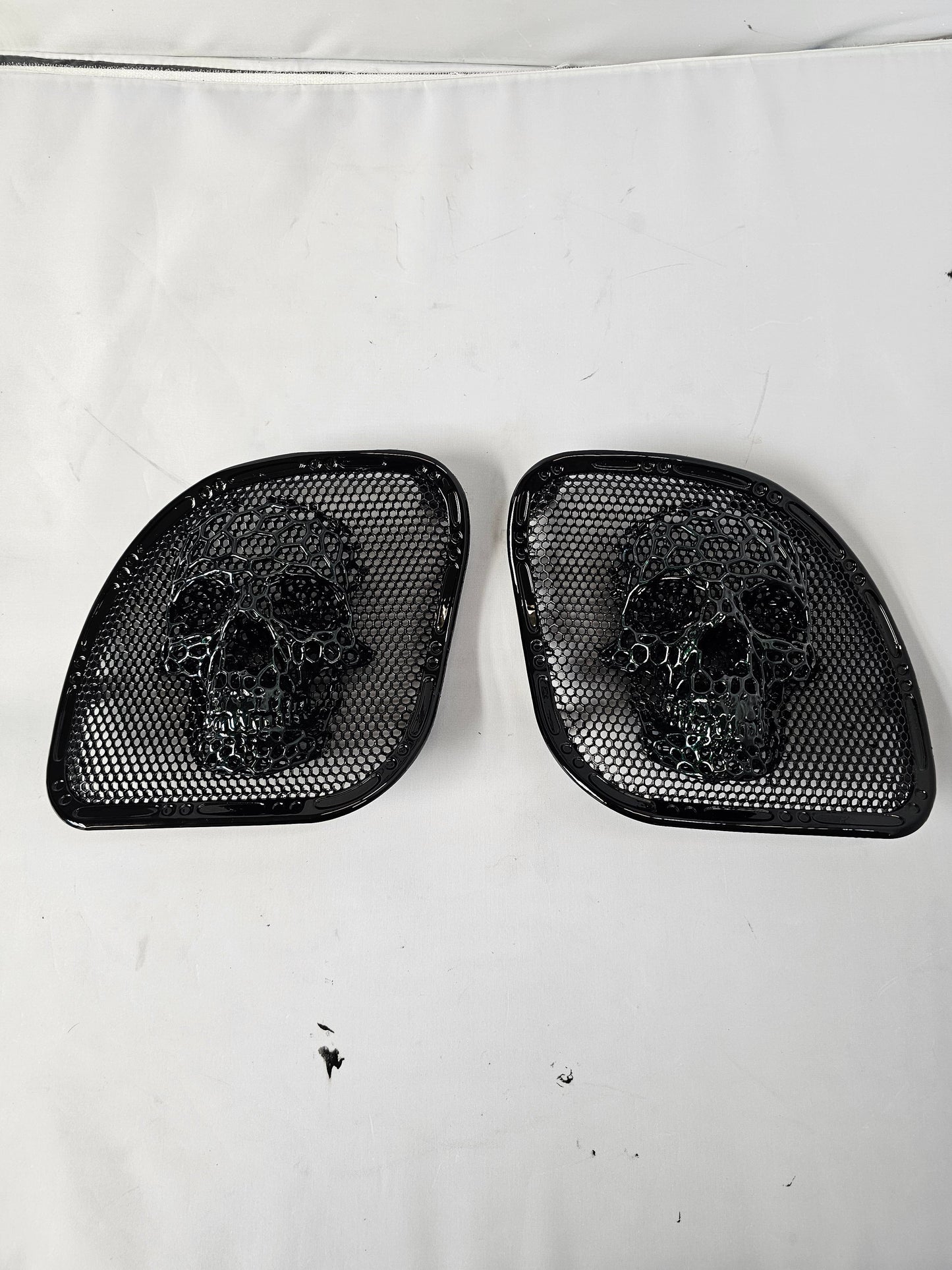 98-2024+ Road Glide 3D webbed Skull speakers grill covers set