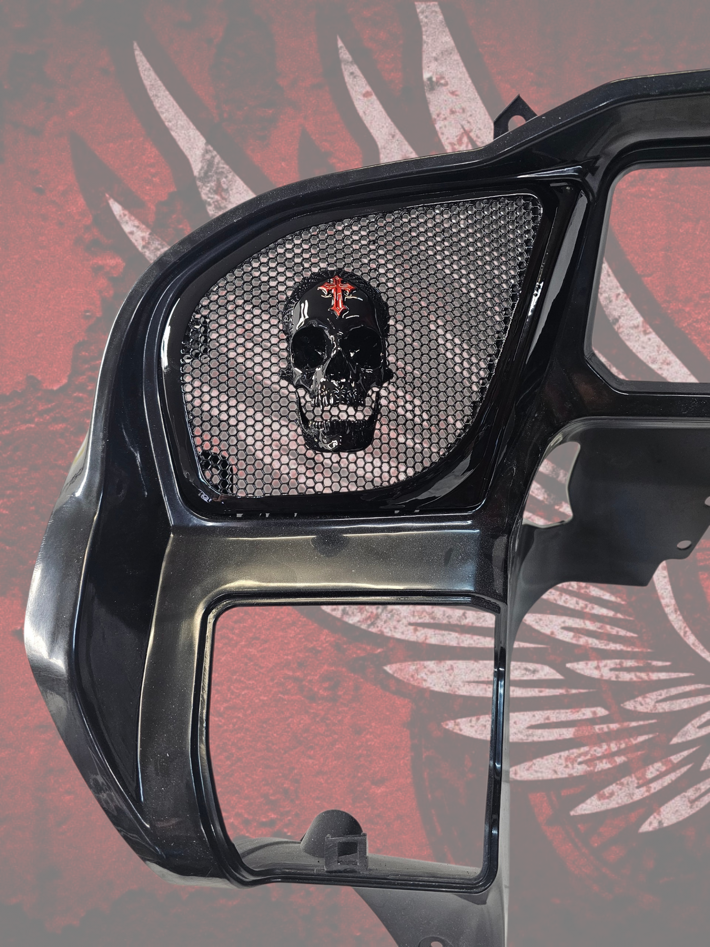 98 to 2024+ Road Glide 3D vampire speakers grill covers set