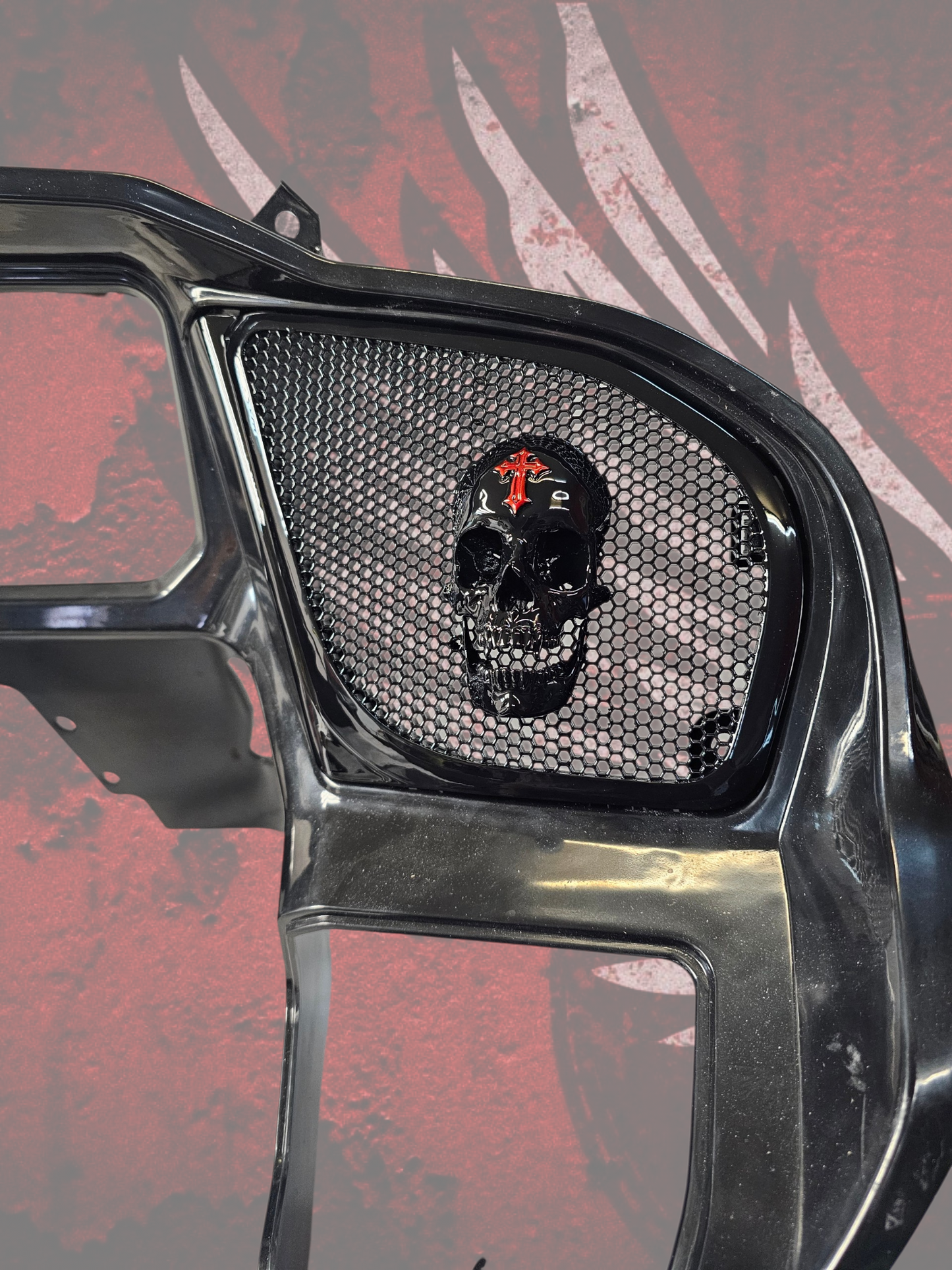 98 to 2024+ Road Glide 3D vampire speakers grill covers set