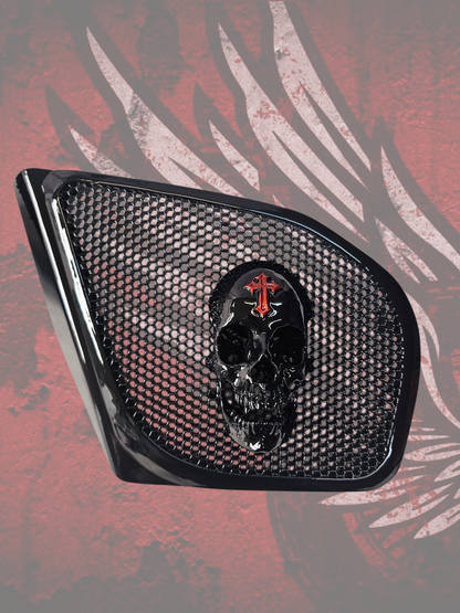 98 to 2024+ Road Glide 3D vampire speakers grill covers set