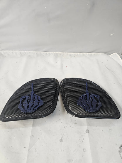 98-2024+ Road Glide 3D middle finger speakers grill covers set