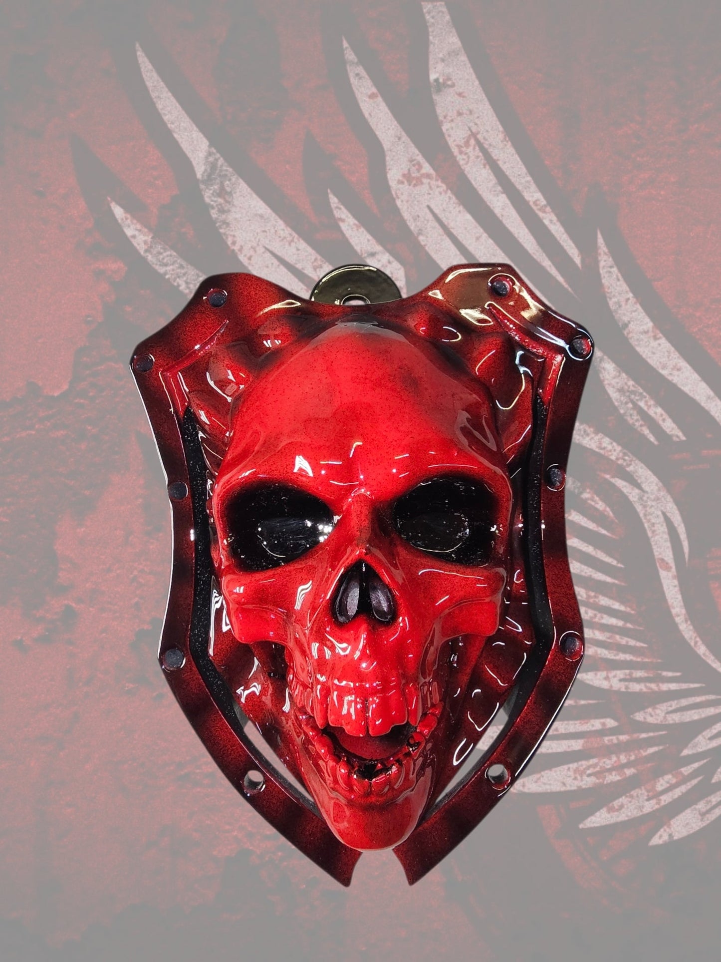 3D screaming skull horn cover