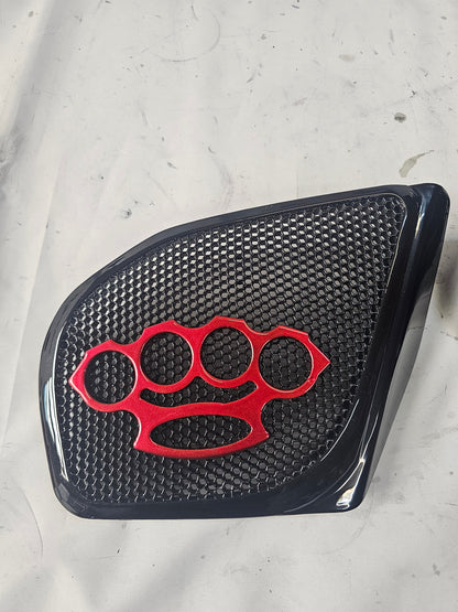 98-2024+ Road Glide 3D brass knuckles speakers grill covers set