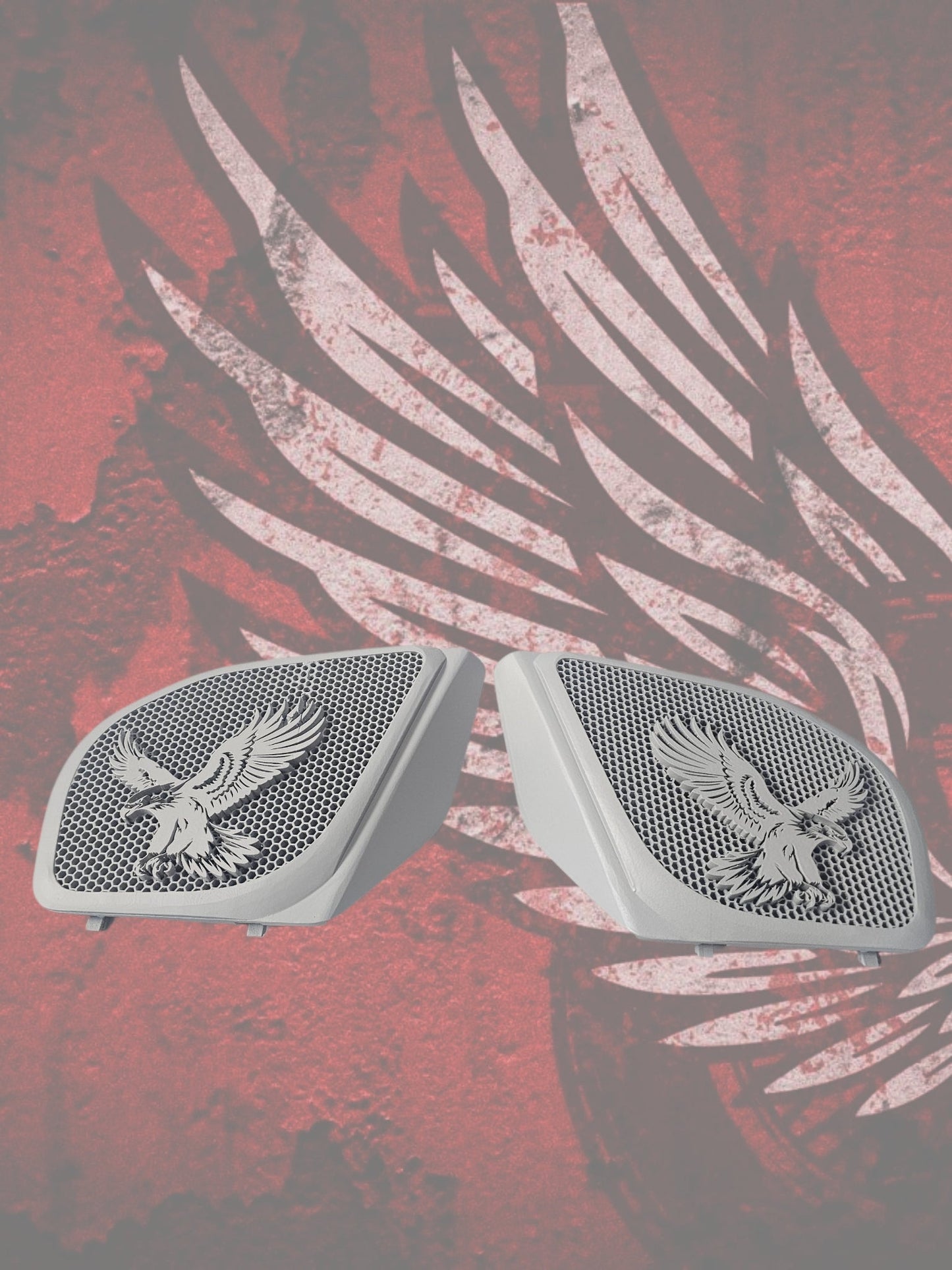 98-2024+ Road Glide 3D Eagle speakers grill covers set