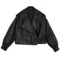 Women's Spring Leather Imitation Sheepskin Loose Motorcycle Coats