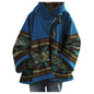 Women's Winter Loose Retro Printed Woolen Colors Coats