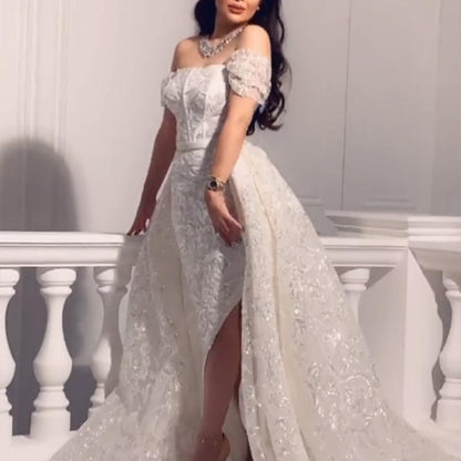 Women's New Sexy Sleeve Swing Dress Wedding Dresses