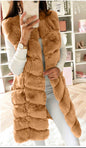 Imitation Fur Artificial Wool Long Plush Warm Coats