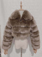 Women's Fur Lapels Imitation Fox Long Sleeve Coats