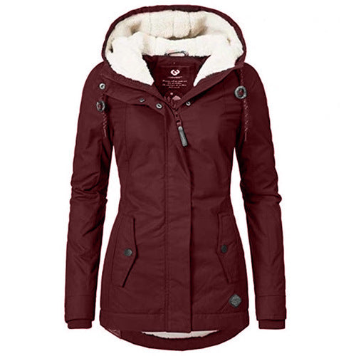 Women's Large Veet Cotton Clothes Lamb Wool Coats