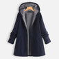 Women's Casual Fleece Thick Mid-length Hooded Coats