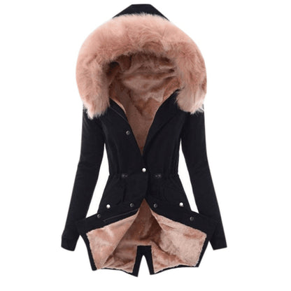 Women's Cotton Padded Parka Thick Warm Fur Coats