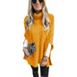 Street Hipster Pullover High Collar Slit Sweaters