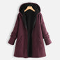 Women's Casual Fleece Thick Mid-length Hooded Coats
