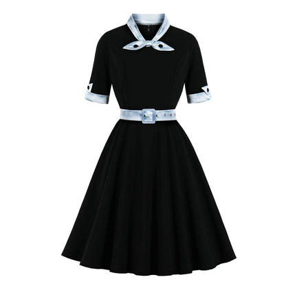 Autumn Patchwork Large Swing Dress Source Dresses