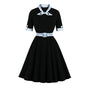 Autumn Patchwork Large Swing Dress Source Dresses