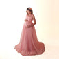 Women's Cotton Stitching Mesh Strap Mopping Long Dresses