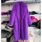 Fur Imitated Tibet Sheep Green Fruit Collar Over Coats
