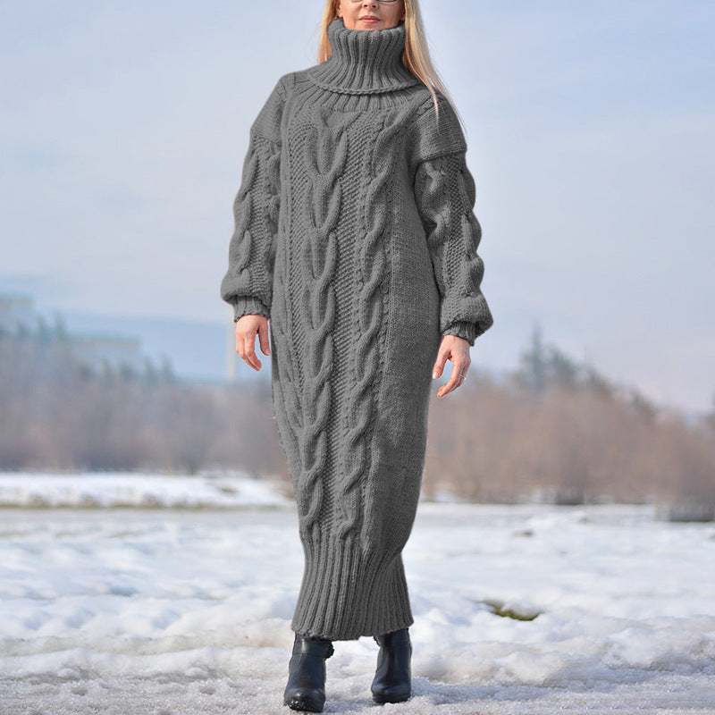 Turtleneck Pullover Twisted Loose Knitted Temperament Sweaters
