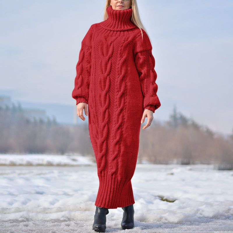 Turtleneck Pullover Twisted Loose Knitted Temperament Sweaters