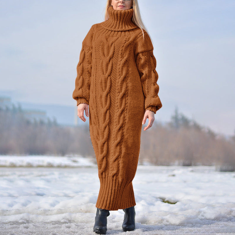 Turtleneck Pullover Twisted Loose Knitted Temperament Sweaters