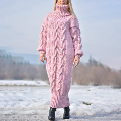 Turtleneck Pullover Twisted Loose Knitted Temperament Sweaters