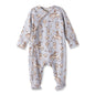 Wild Wrangler/Blue Western Baby Boy Bamboo Zipper Romper
